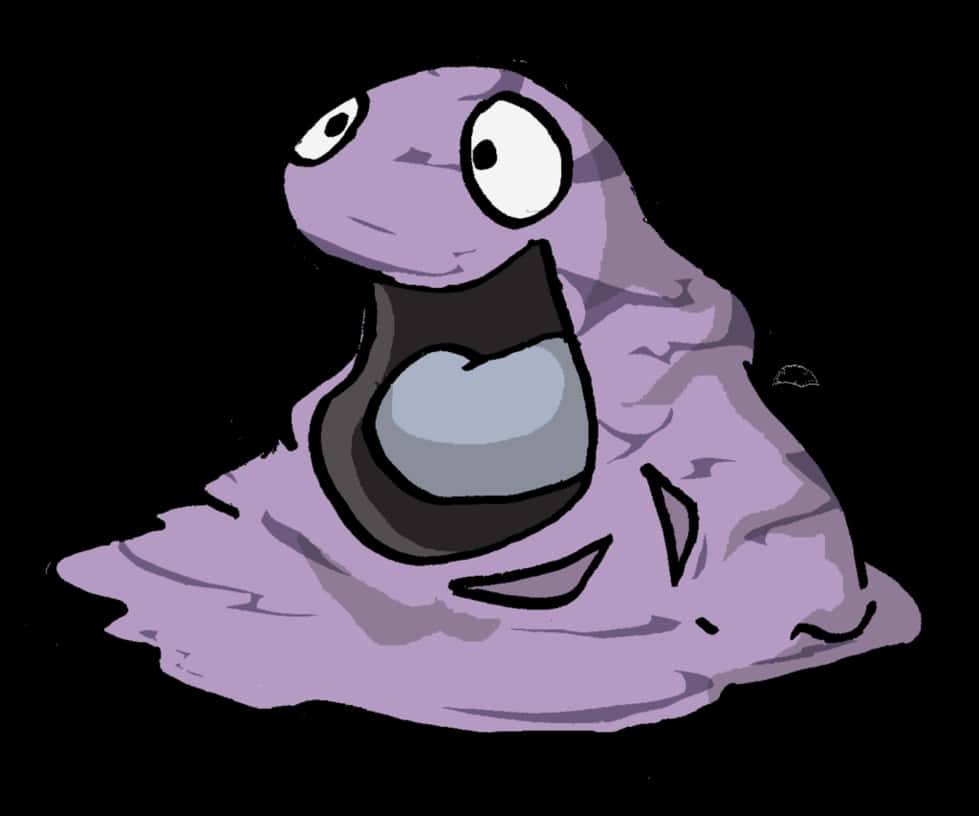 Grimer, purple, big white eyes, SD Desktop Wallpaper