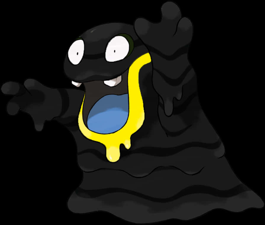 Black Grimer, cartoonish, black ghost, SD Desktop Wallpaper