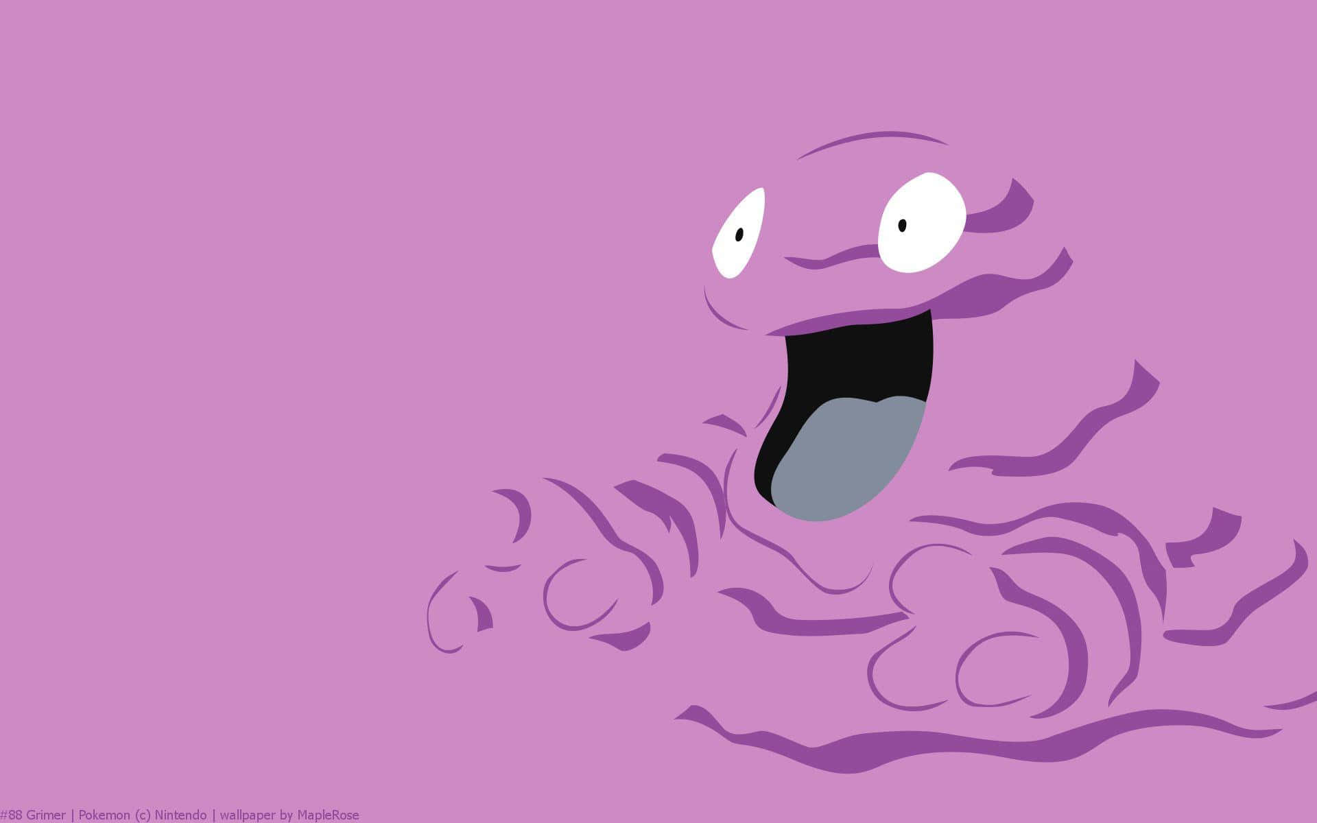 Grimer, purple, wide eyes, Full HD Desktop Wallpaper