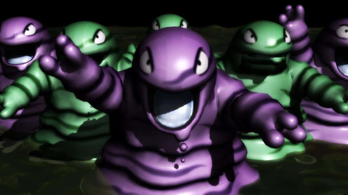 Grimer, purple, green, SD Desktop Wallpaper