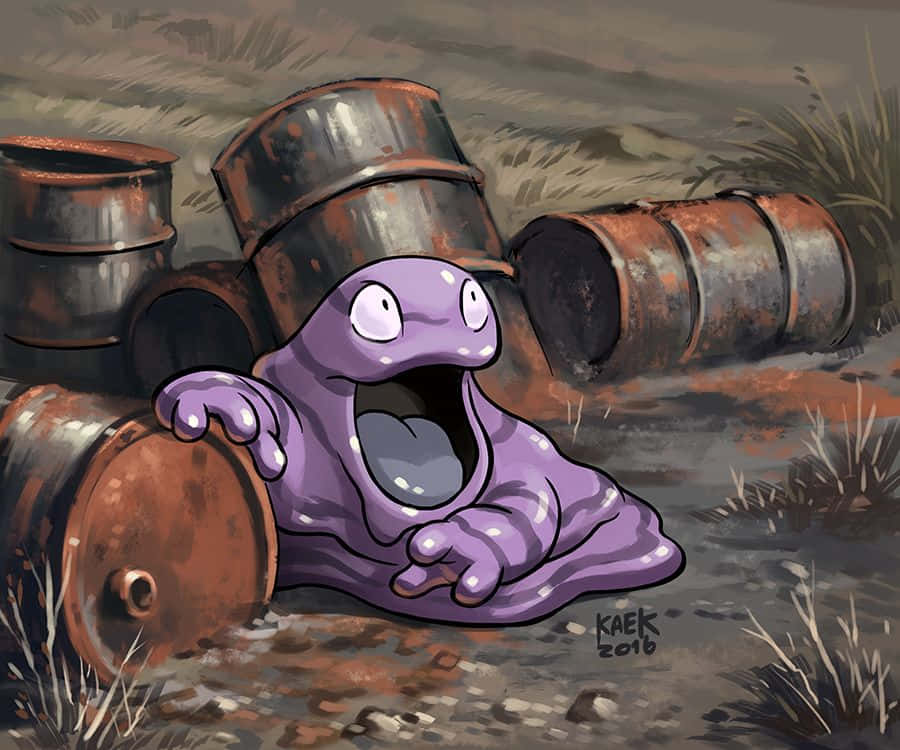 Grimer, trash barrels, rusty barrels, SD Desktop Wallpaper