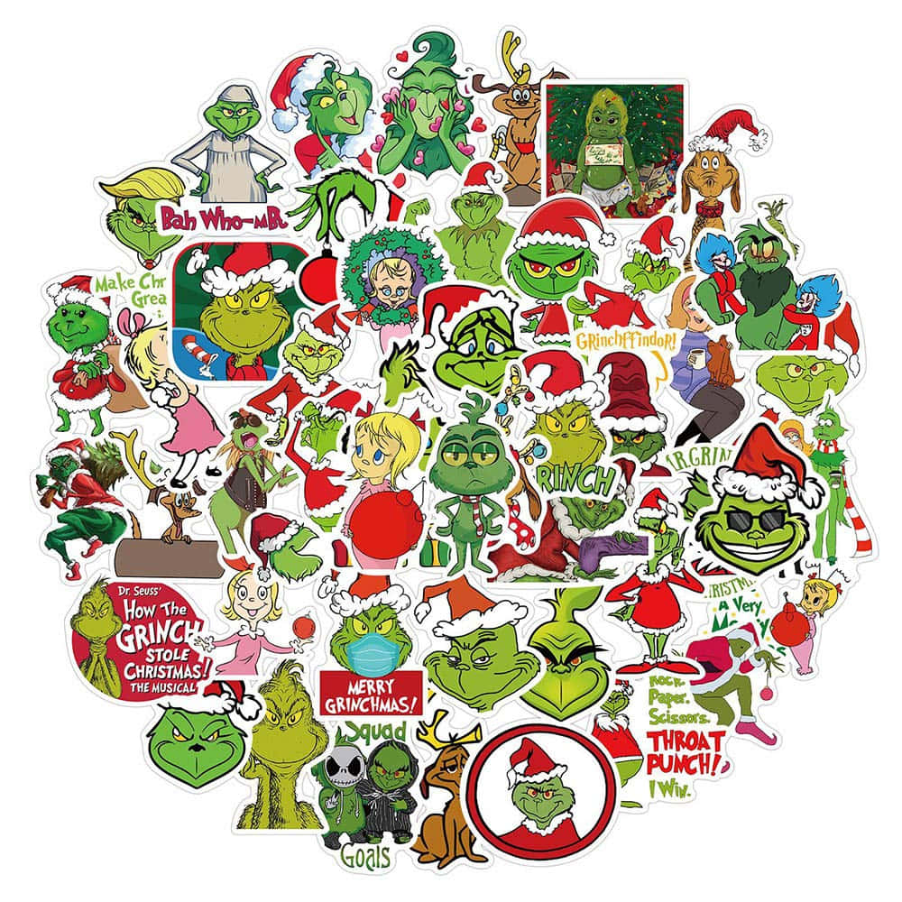 Grinch, Santa hats, holiday outfits, SD Desktop Wallpaper