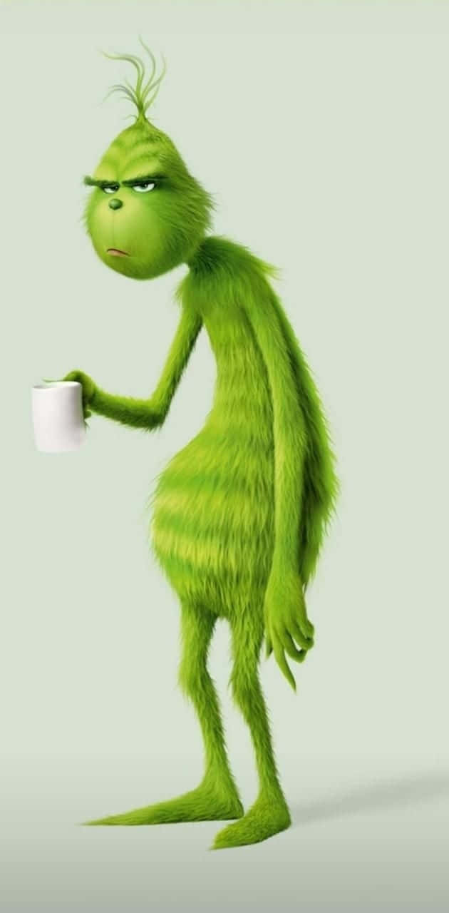 Grinch, light green room, white mug, HD Phone Wallpaper