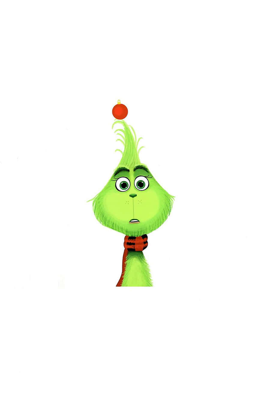 Grinch, red ornament, red scarf, HD Phone Wallpaper
