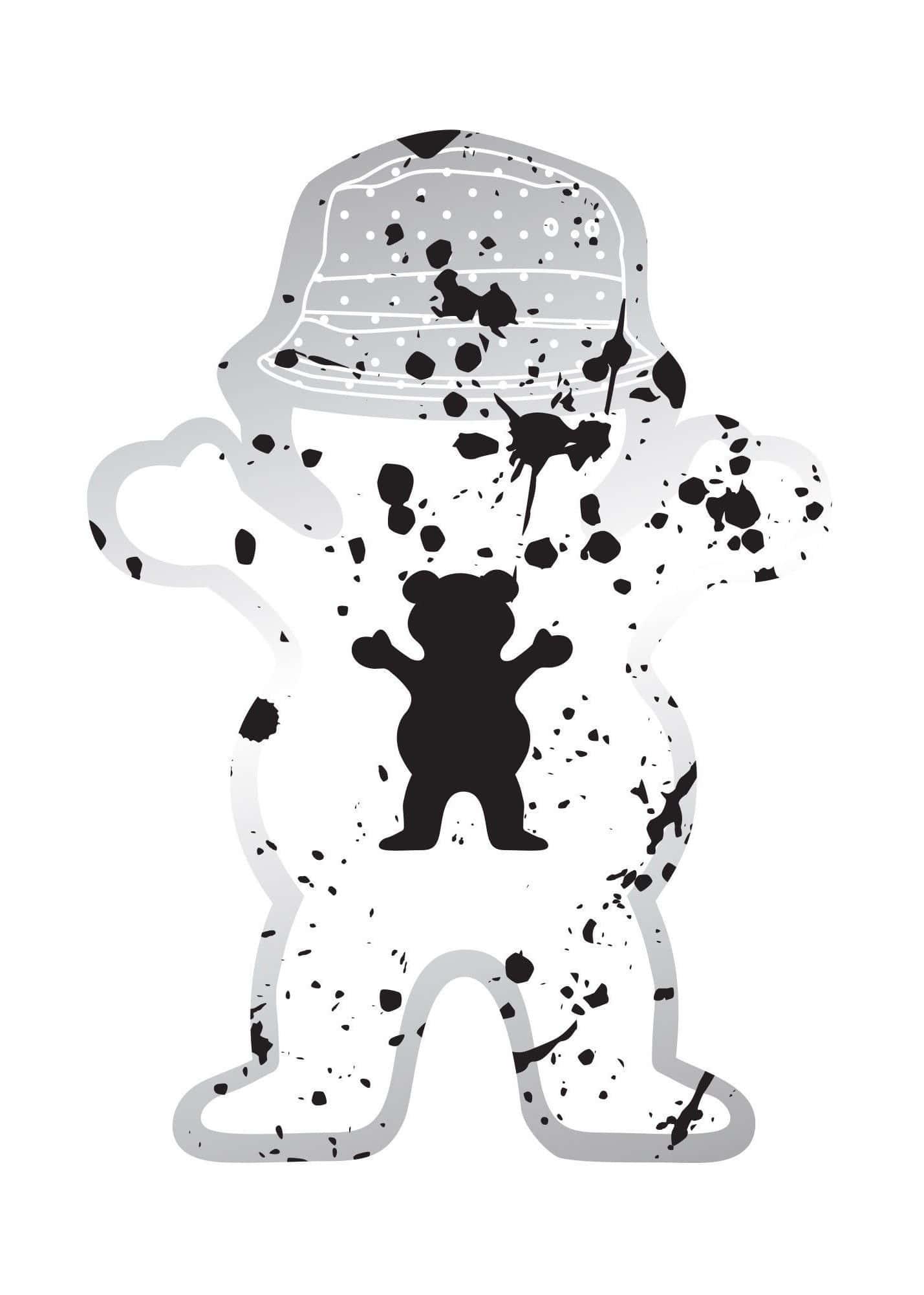 Grizzly Griptape, bear logo, white bear silhouette, Full HD Phone Wallpaper