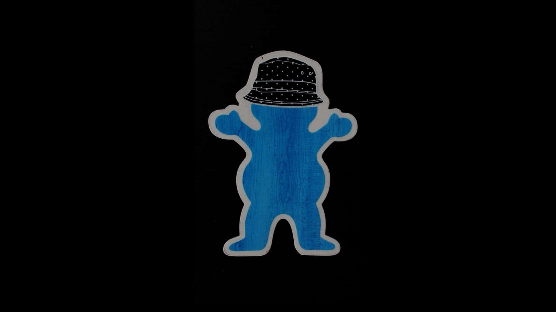 Grizzly Griptape, blue bear logo, black bucket hat, Full HD Desktop Wallpaper