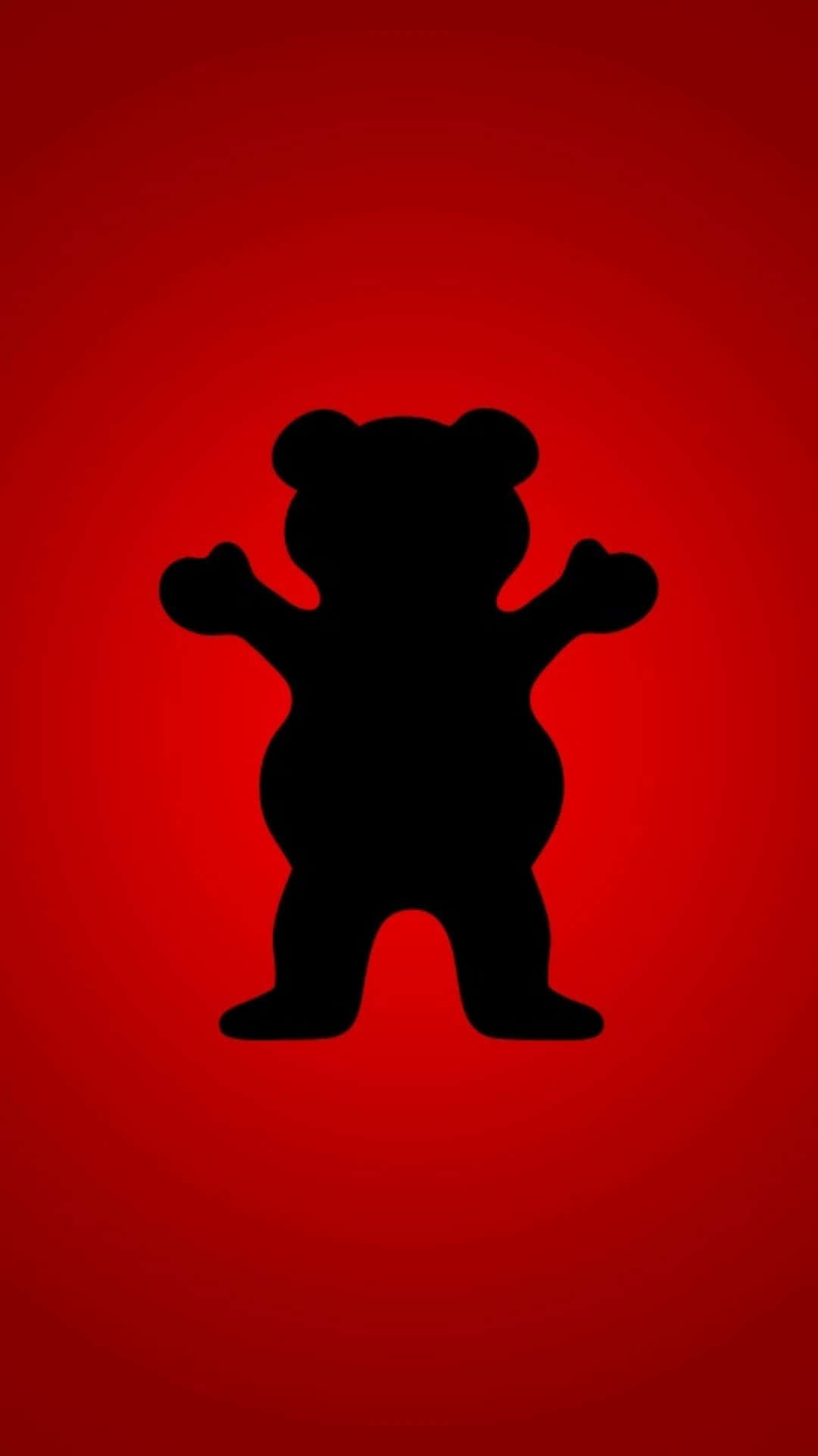 Grizzly Griptape, bear logo, black silhouette, Full HD Phone Wallpaper