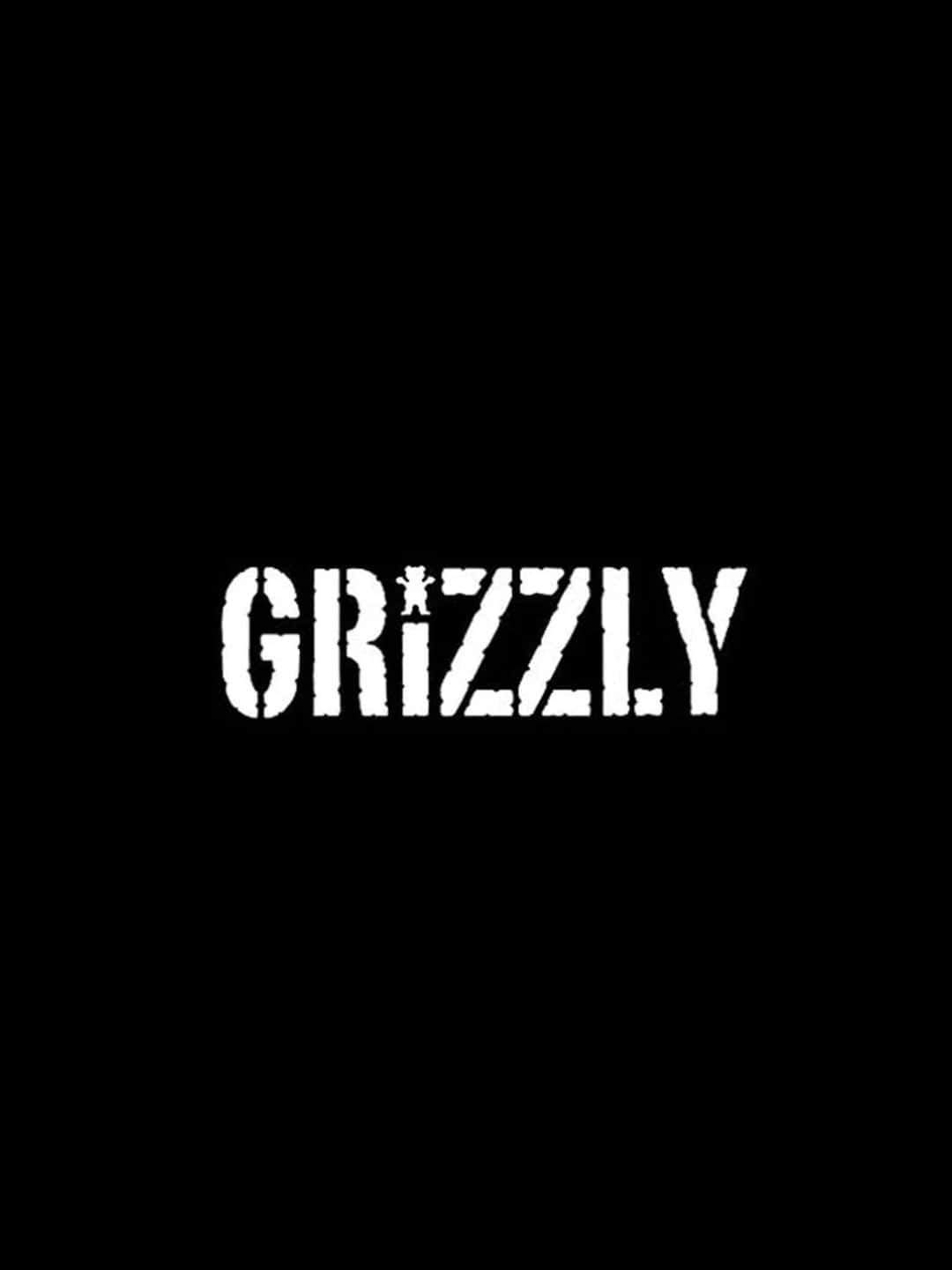 Grizzly Griptape, white stencil font, solid black background, HD Phone Wallpaper