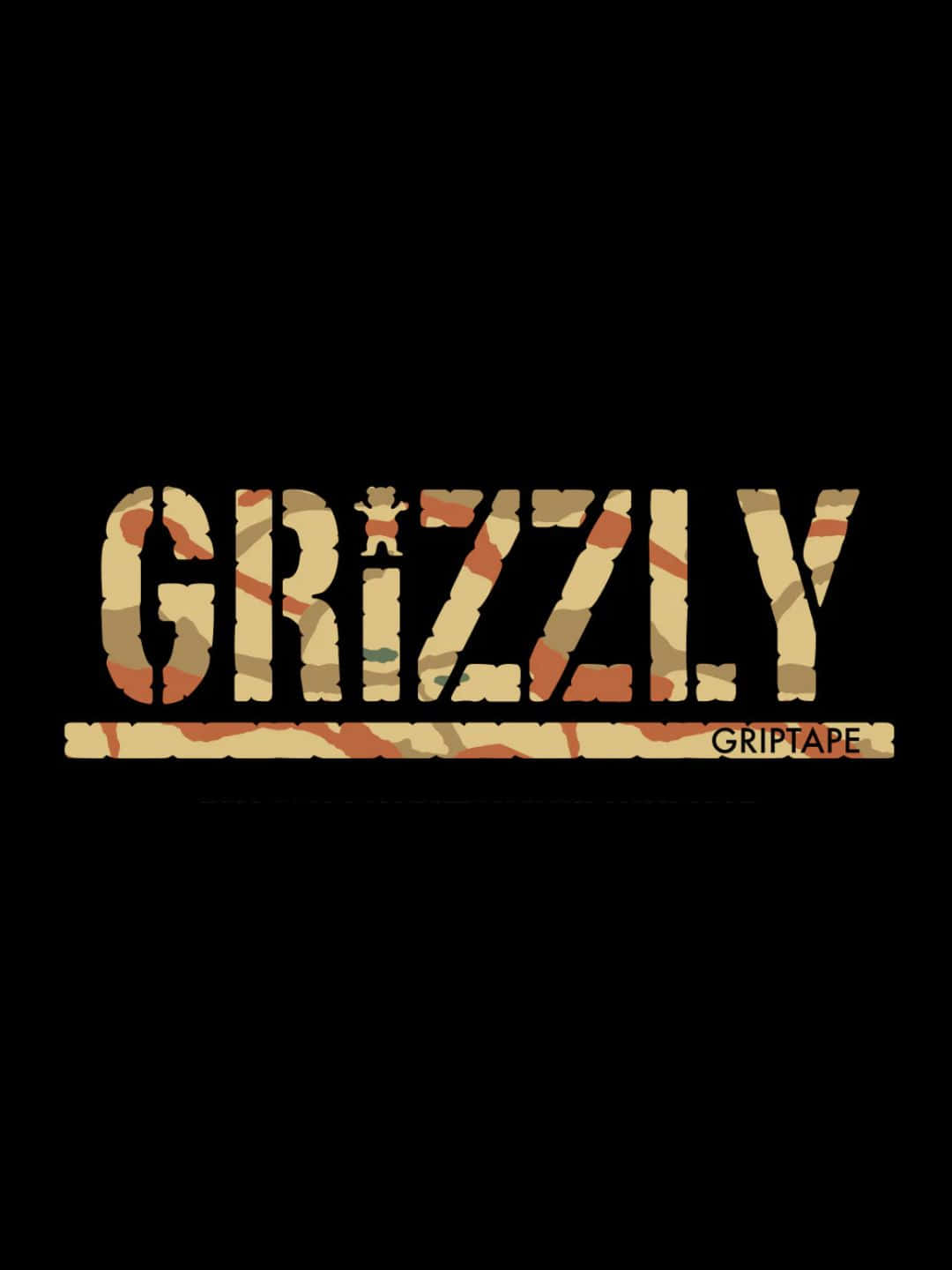 Grizzly Griptape, desert camouflage pattern, bear silhouette, HD Phone Wallpaper