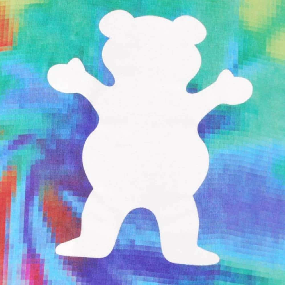 Grizzly Griptape, bear logo, white silhouette, SD Desktop Wallpaper