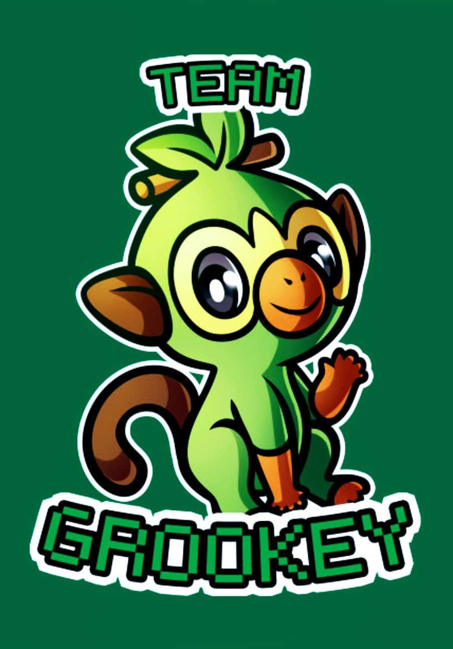 Team Grookey, Grookey, green cartoon monkey, HD Phone Wallpaper