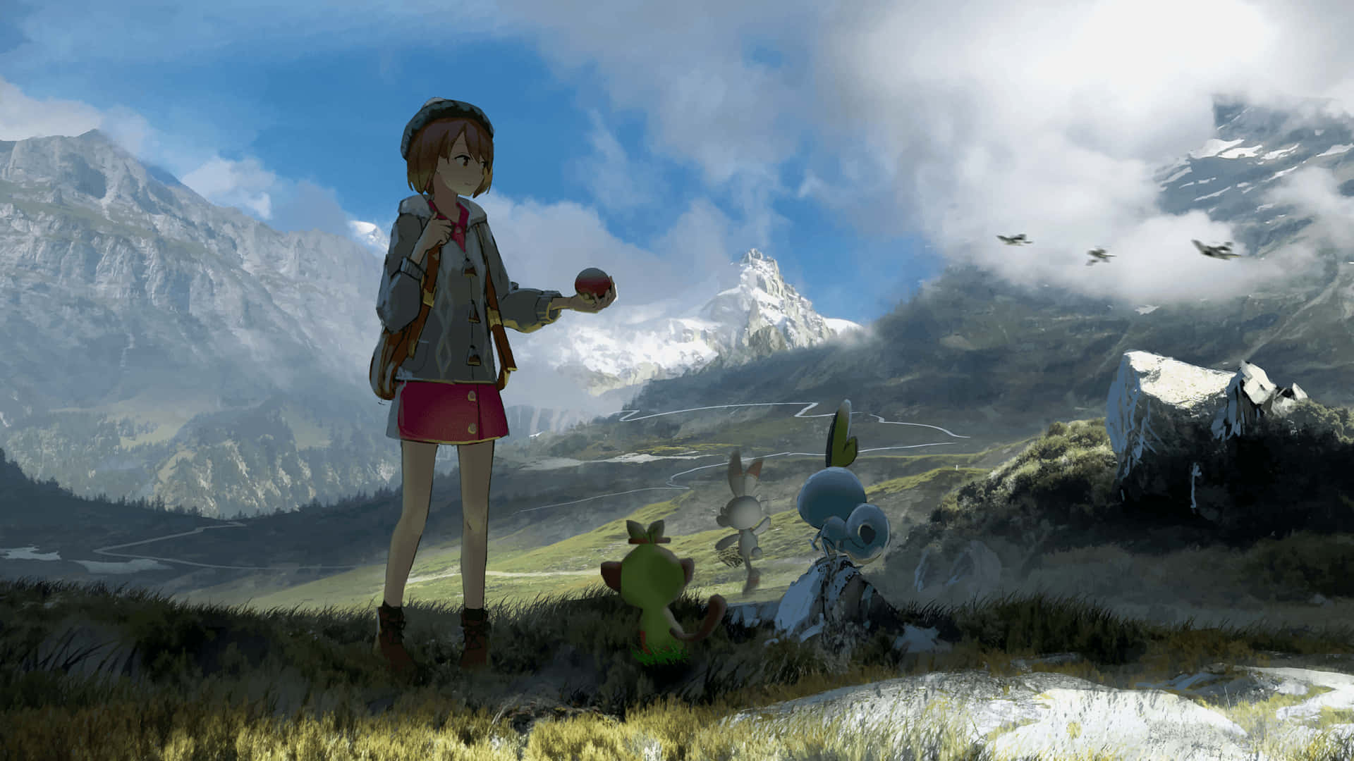 Grookey, vine, forest landscape, Full HD Desktop Wallpaper