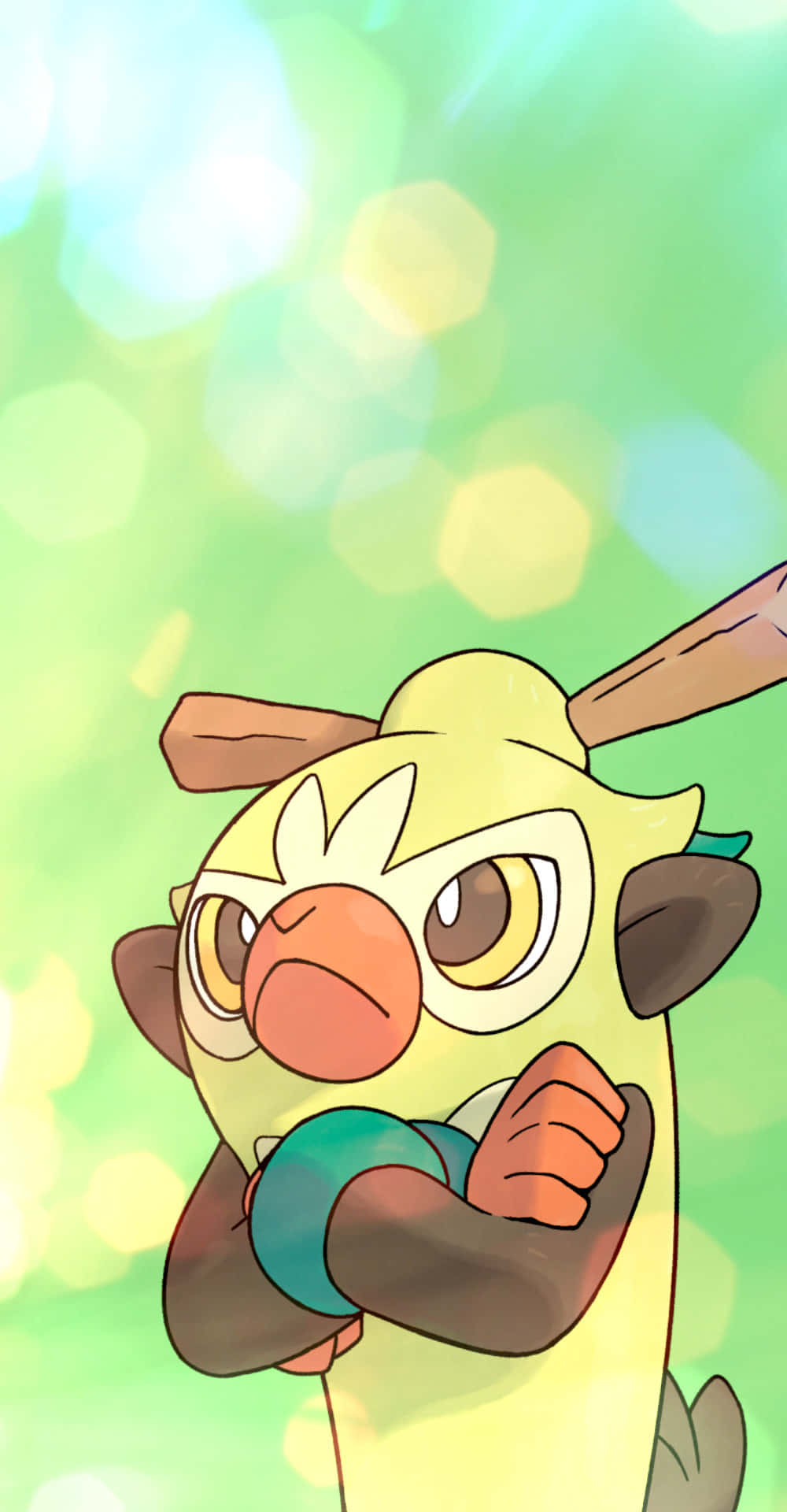 Grookey, anime-style, yellow fur, Full HD Phone Wallpaper