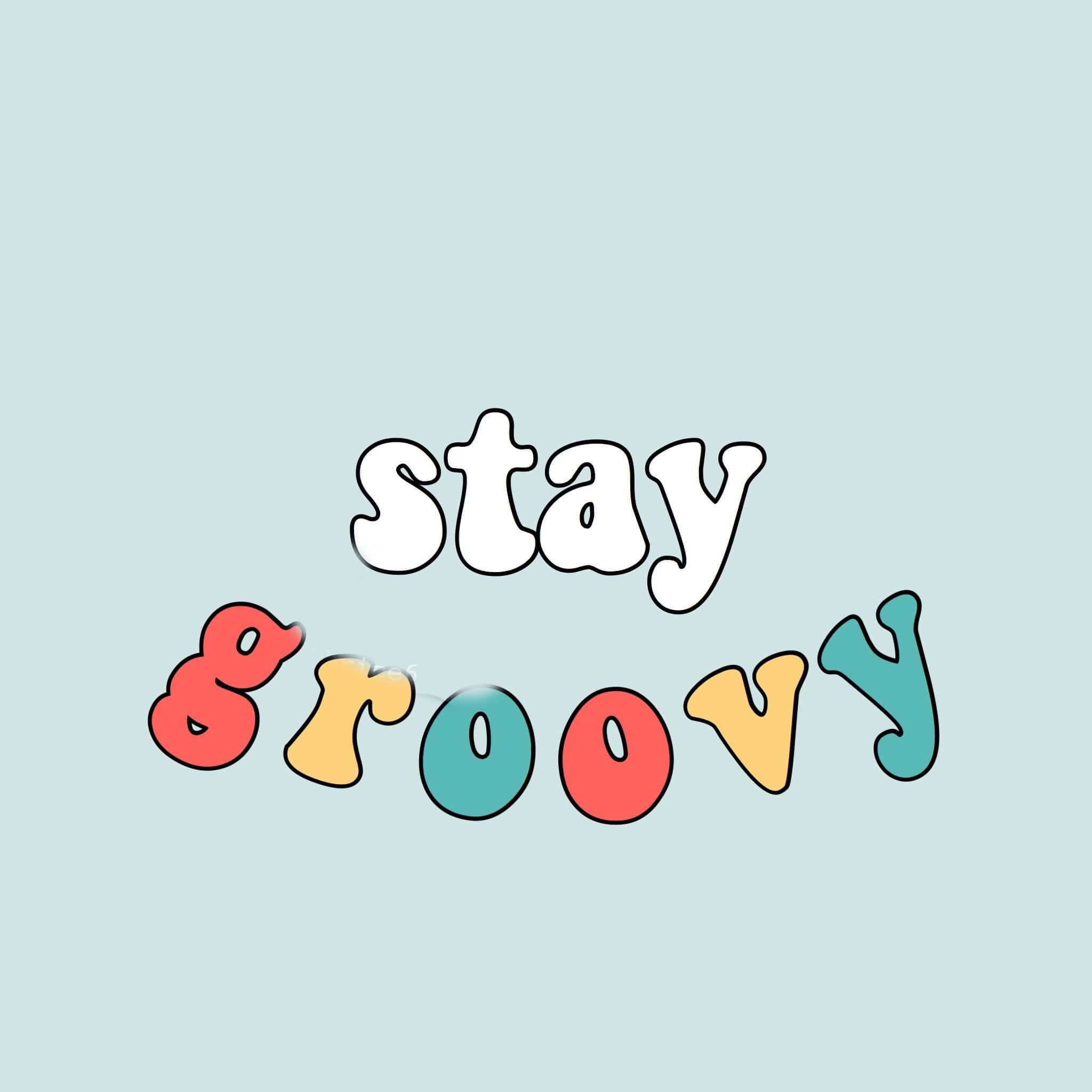 Groovy, retro-style, multicolored letters, Full HD Desktop Wallpaper