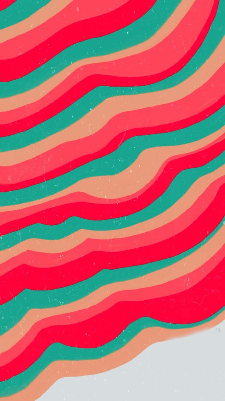 Groovy, red, teal, HD Phone Wallpaper