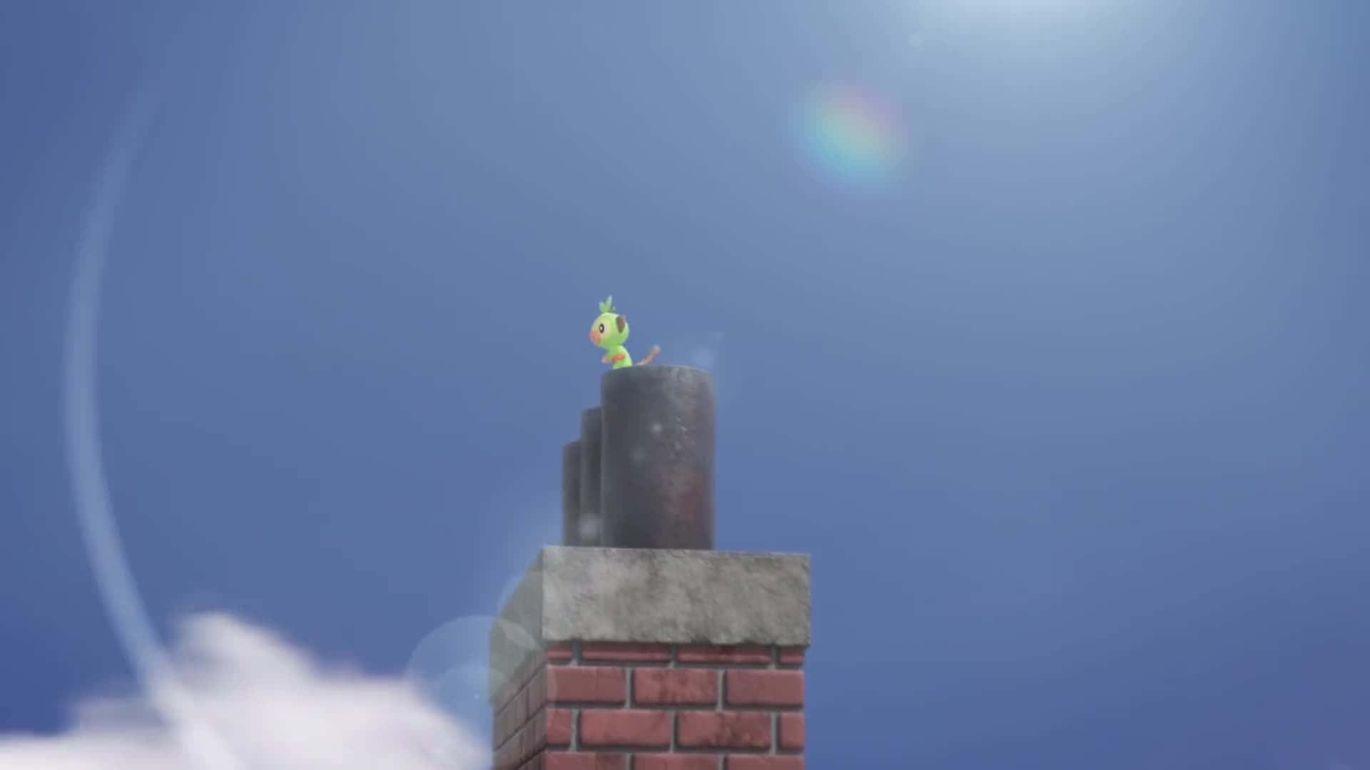 Grookey, chimney, brick chimney, Full HD Desktop Wallpaper