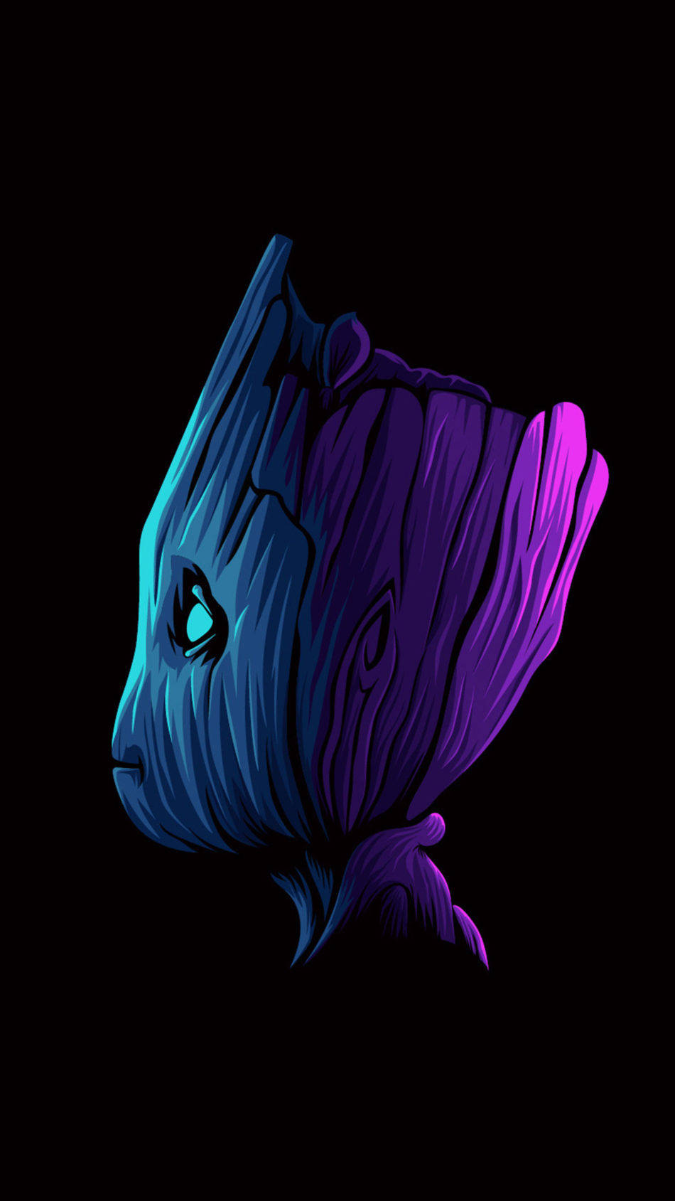 Groot, electric blue, purple, HD Phone Wallpaper