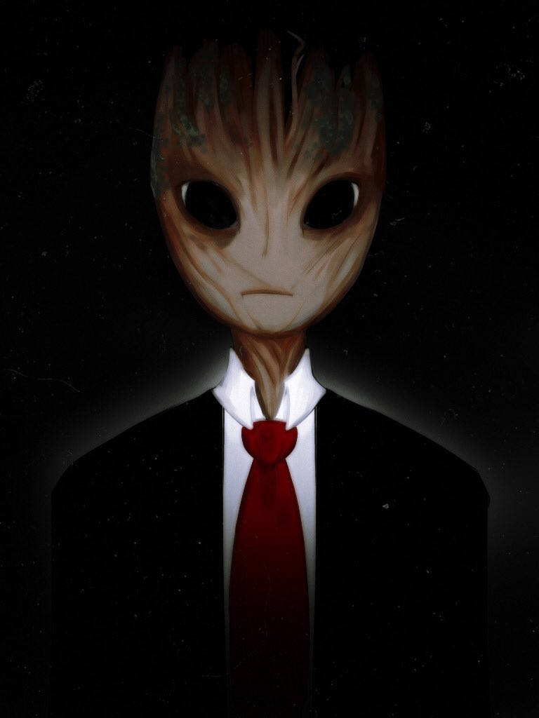 Groot, black suit, red tie, SD Phone Wallpaper