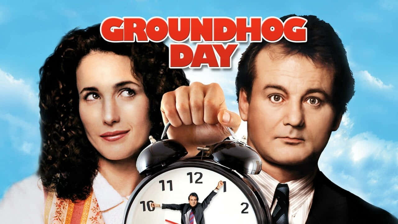Groundhog Day, alarm clock, blue sky, HD Desktop Wallpaper