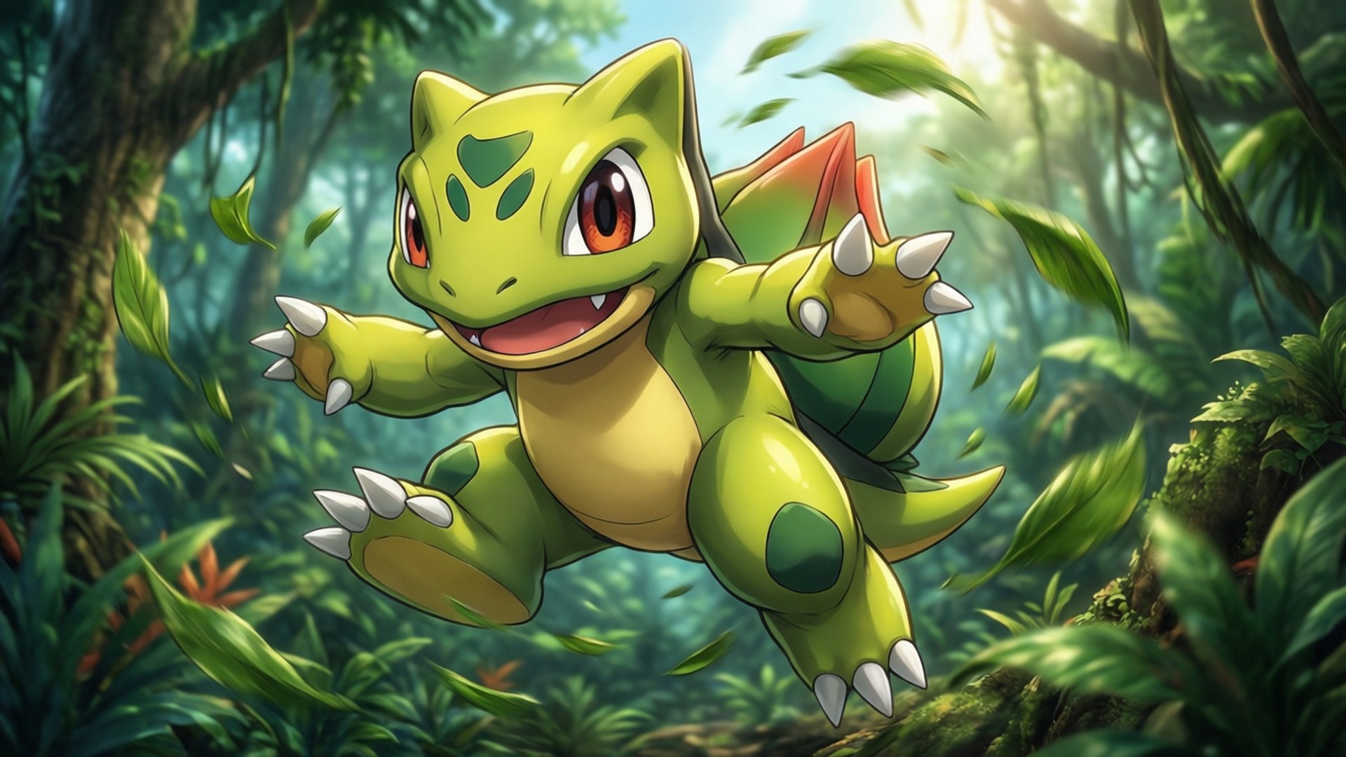 Grovyle, jungle, lush jungle, Full HD Desktop Wallpaper