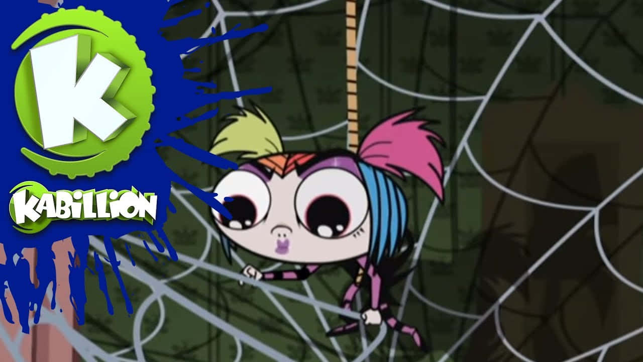 Growing Up Creepie, spider web, cartoon girl, HD Desktop Wallpaper