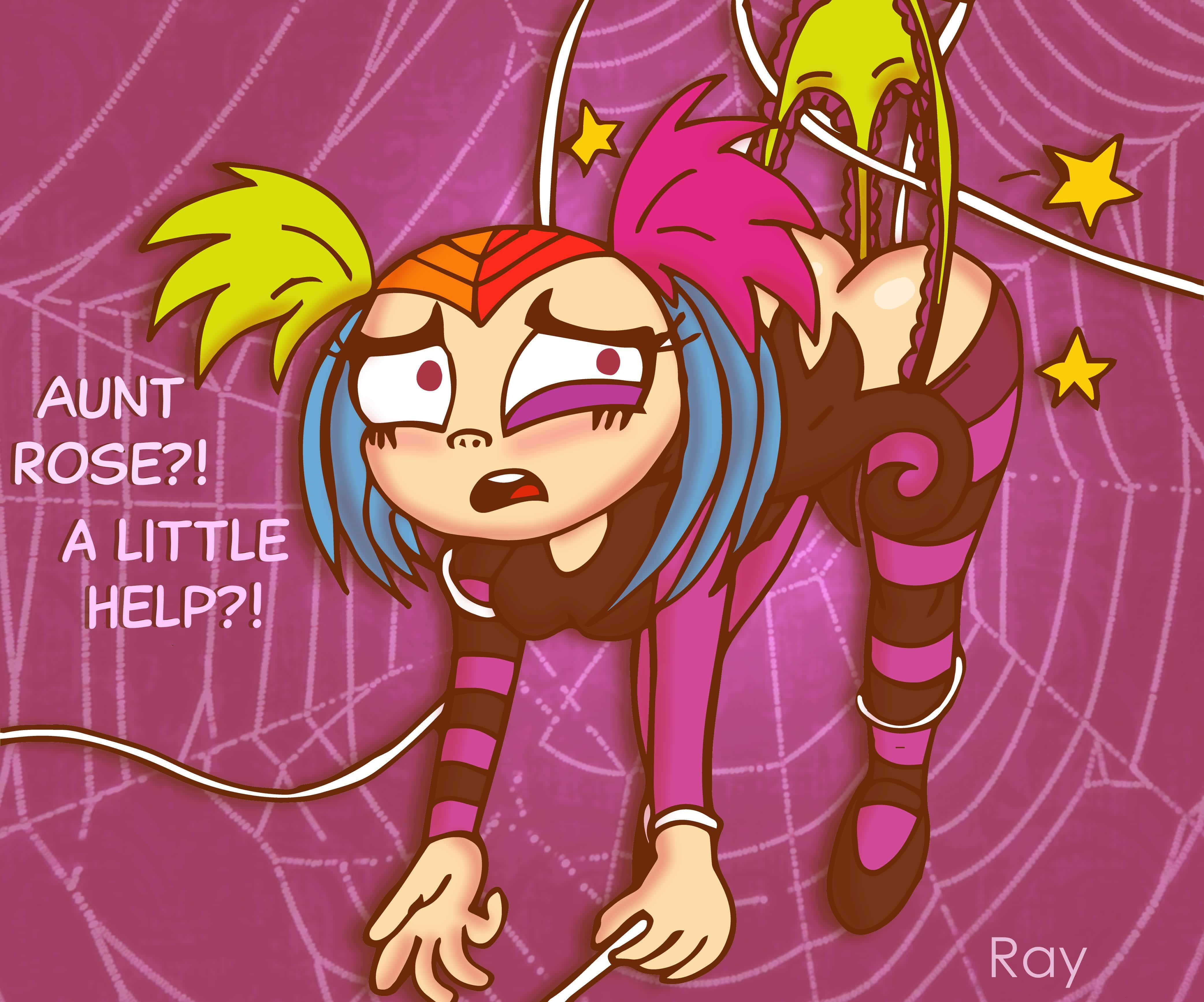 Growing Up Creepie, blue and pink hair, web, 4K Desktop Wallpaper