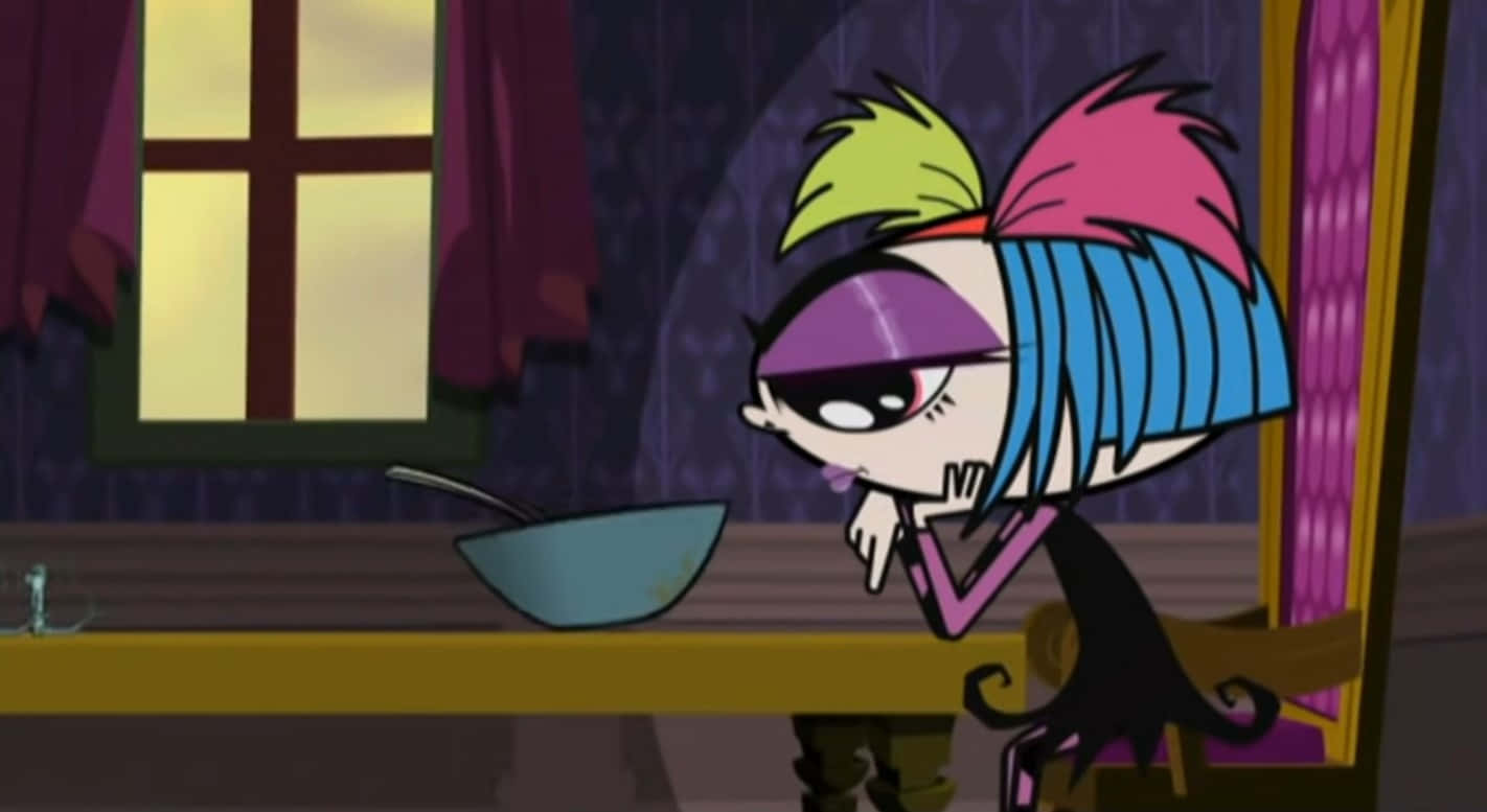 Growing Up Creepie, rainbow hair, purple eye patch, HD Desktop Wallpaper