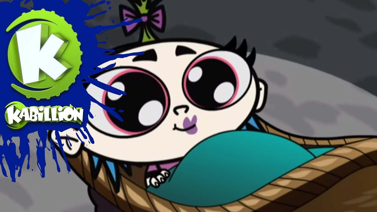 Growing Up Creepie, huge eyes, bow, HD Desktop Wallpaper