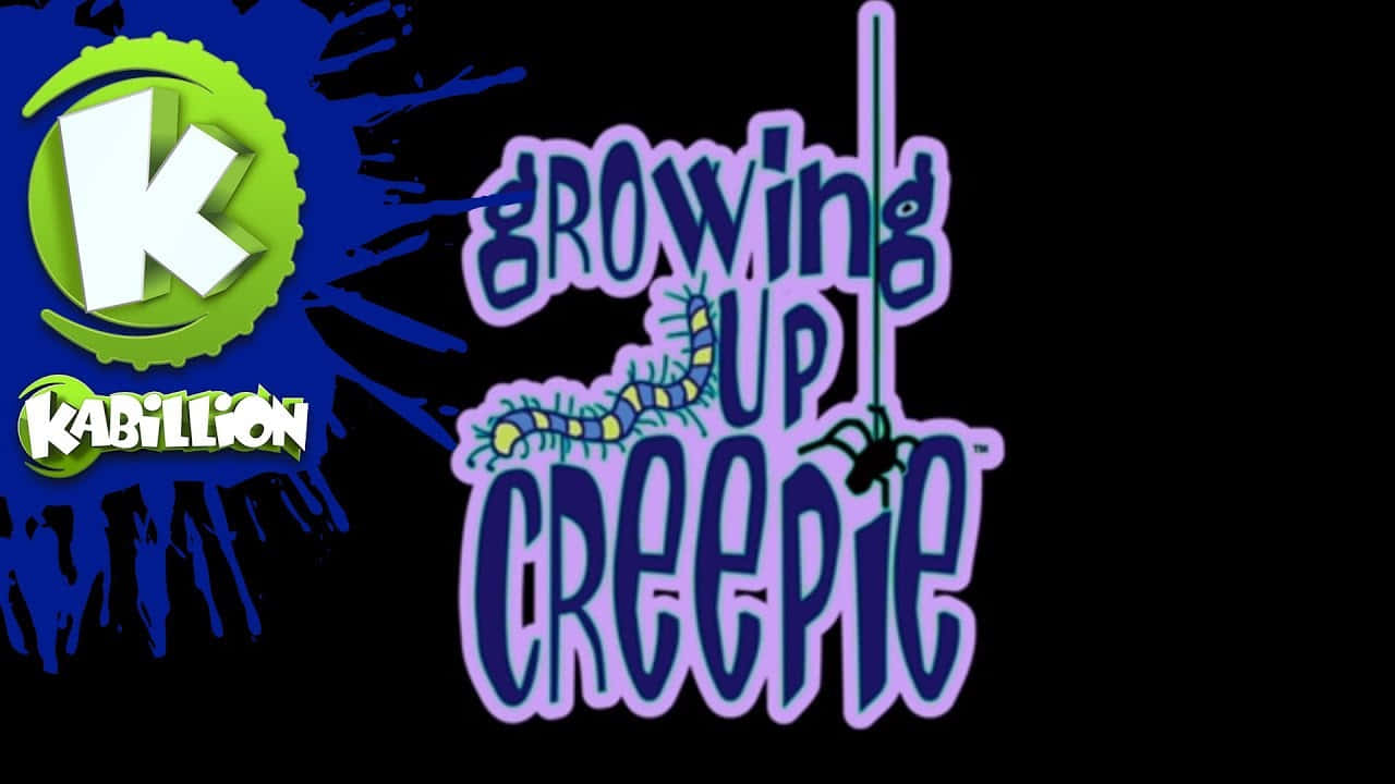 Growing Up Creepie, green K, purple text, HD Desktop Wallpaper