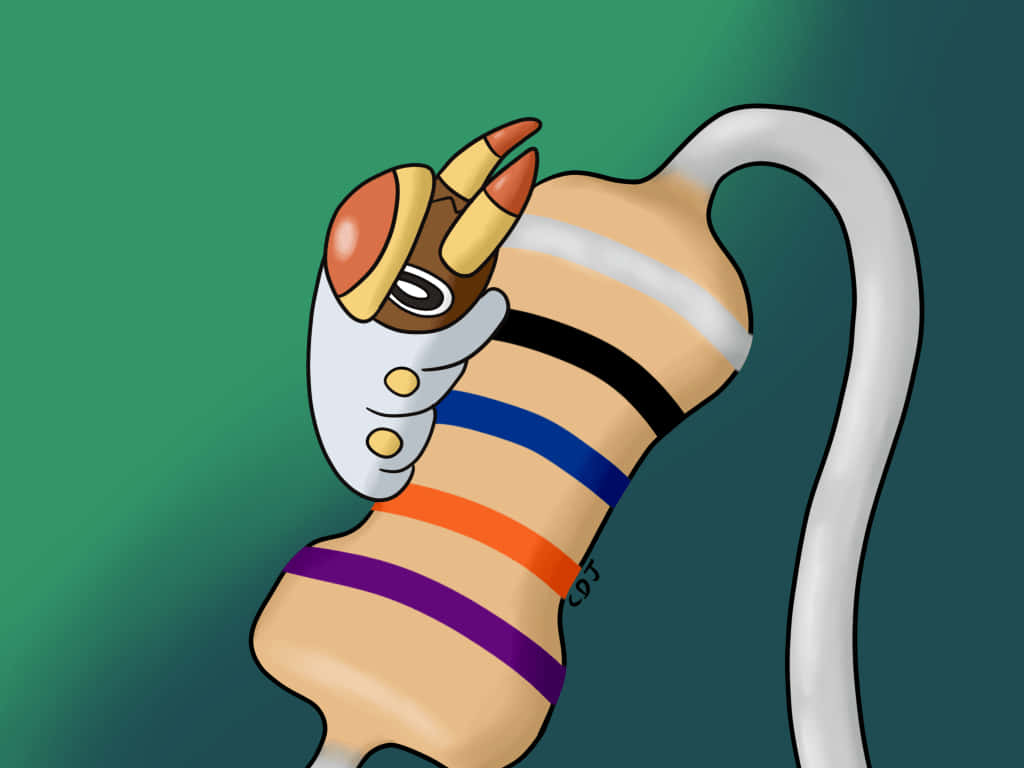 Grubbin, electric eel, striped body, SD Desktop Wallpaper