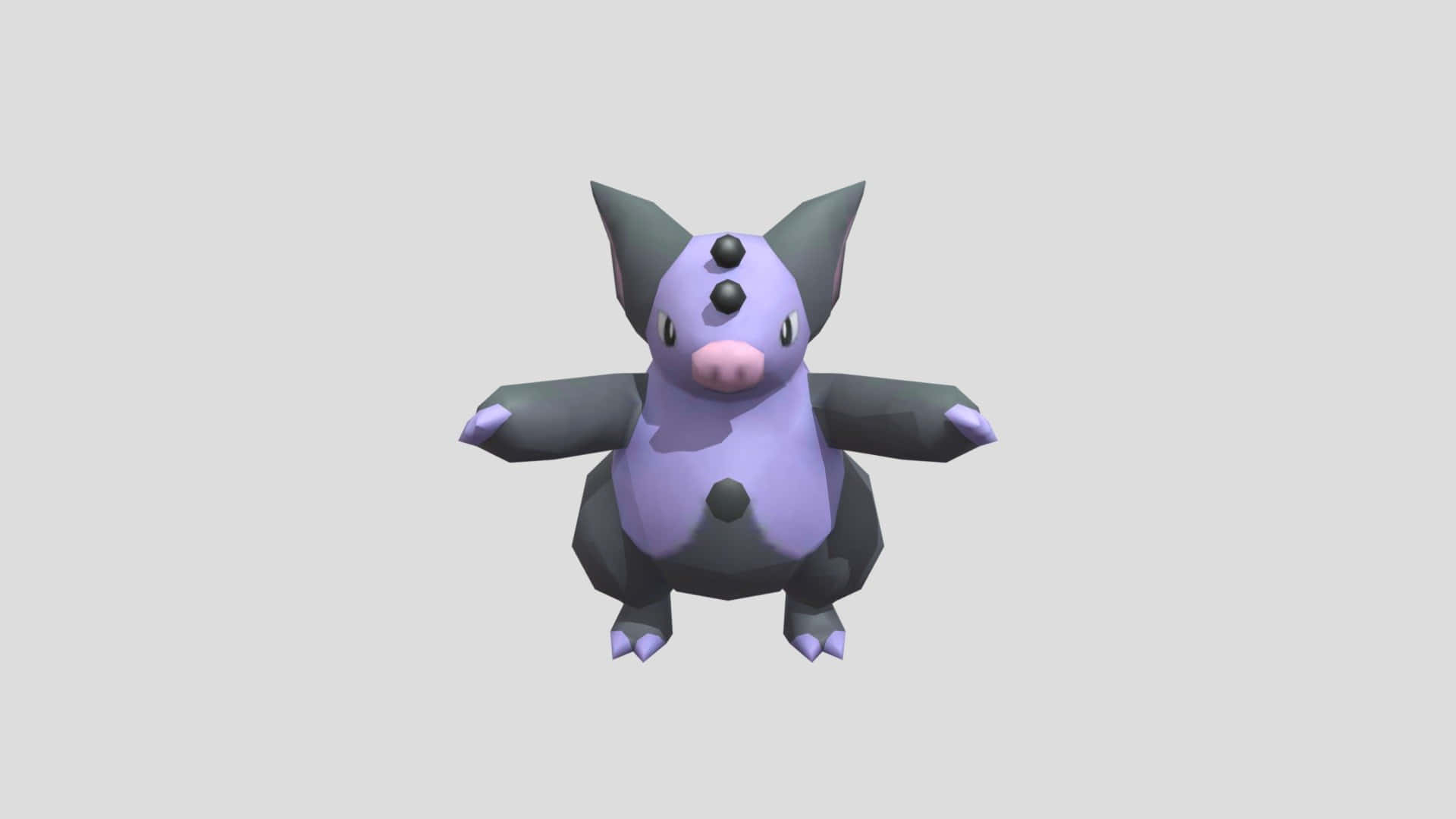 Grumpig, purple, gray, Full HD Desktop Wallpaper