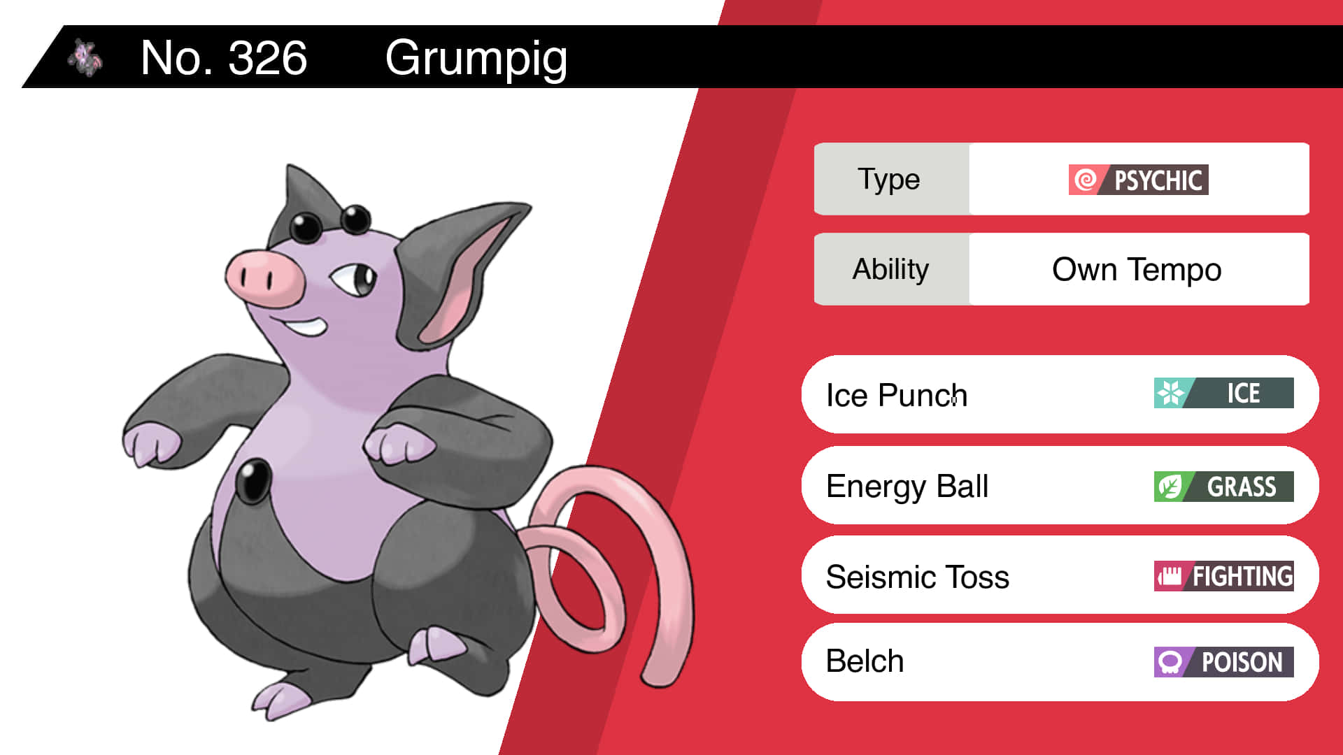 Grumpig, Pokédex entry, Psychic type, Full HD Desktop Wallpaper