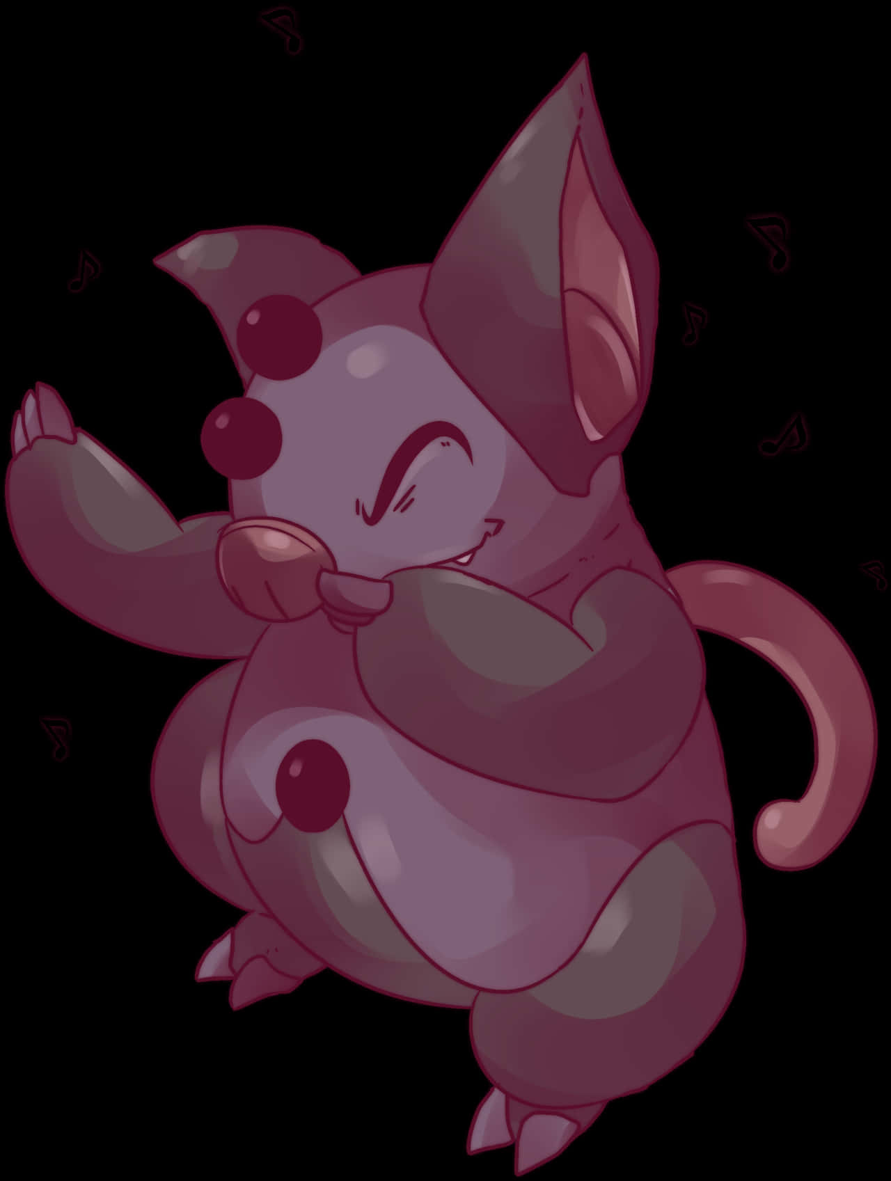 Grumpig, black, pink, HD Phone Wallpaper
