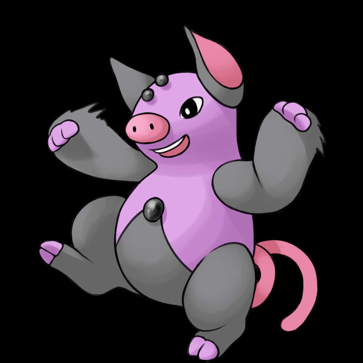 Grumpig, purple, gray, SD Desktop Wallpaper