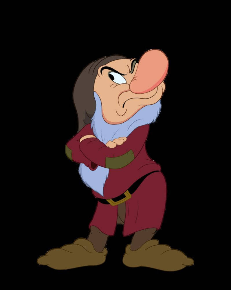 Grumpy Dwarf, large nose, crossed arms, SD Phone Wallpaper