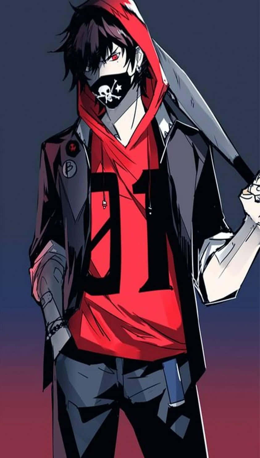 Android Anime, thug boy, masked anime teen, HD Phone Wallpaper