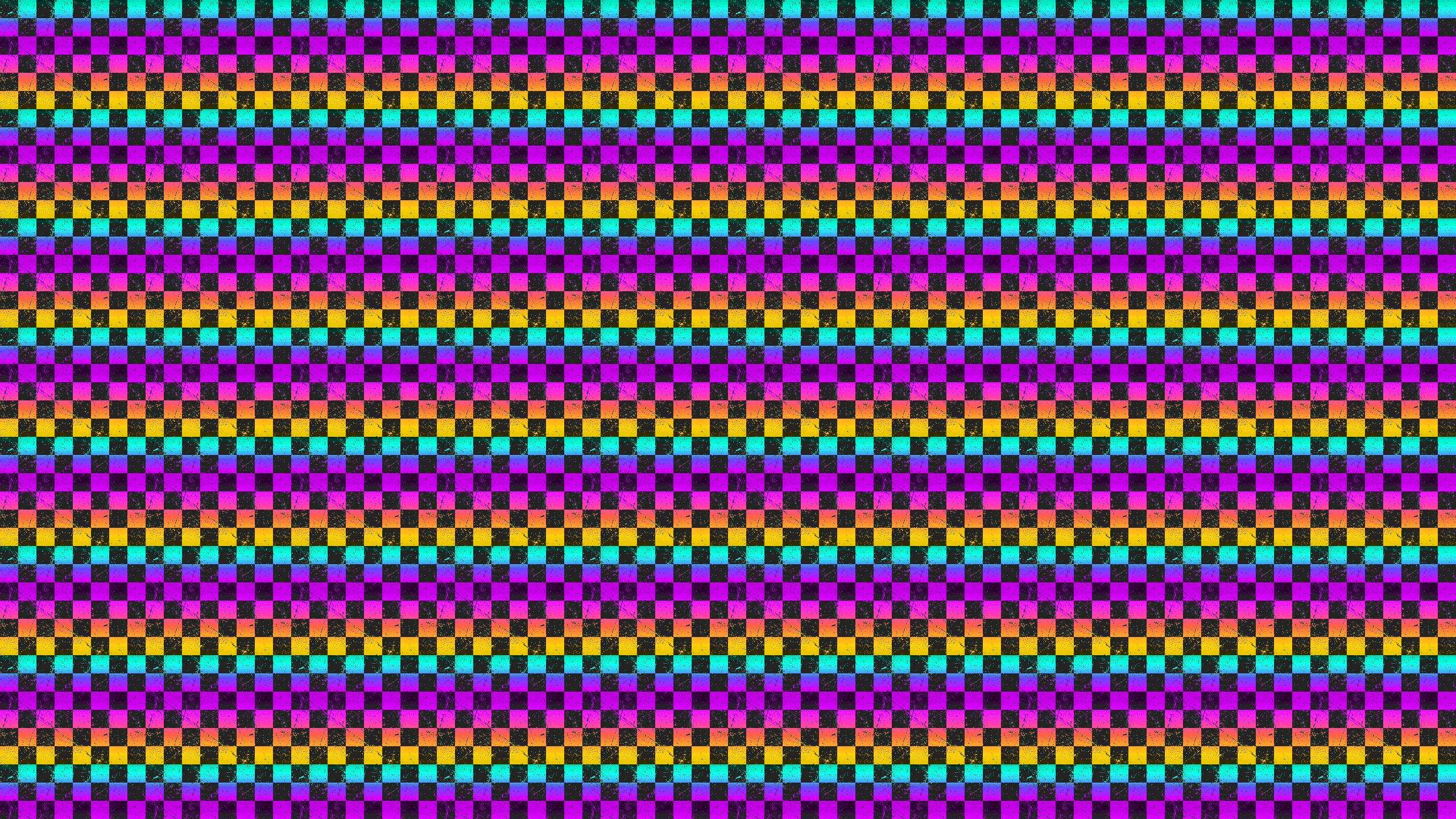 Grunge Aesthetic, tiny checkered pattern, purple, 2K Desktop Wallpaper
