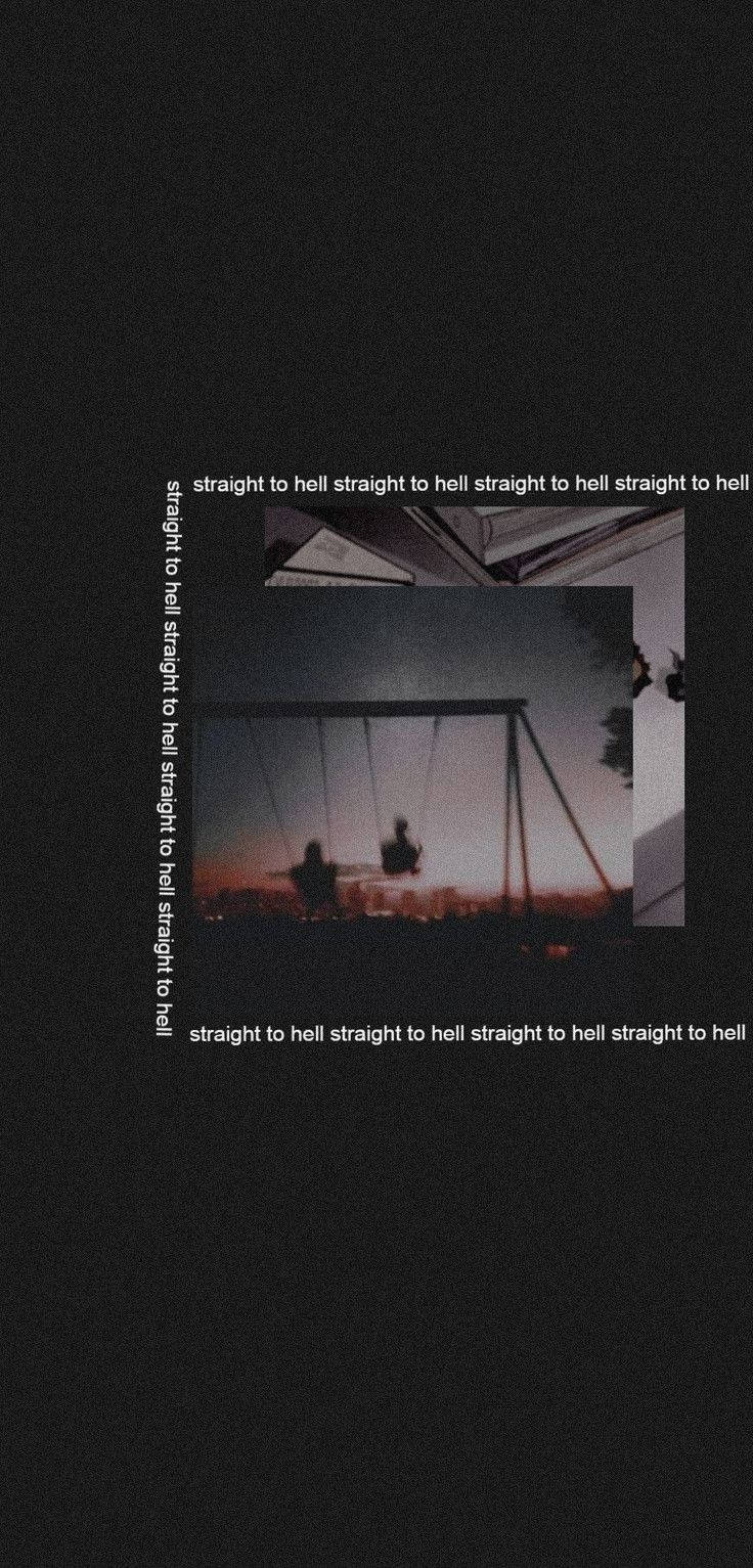 aesthetic grunge iphone, silhouetted figures, swing set, HD Phone Wallpaper