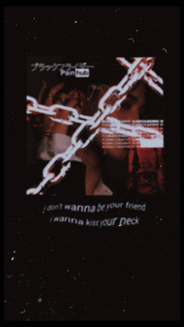 crossed chains, dark grunge aesthetic, white chain, HD Phone Wallpaper