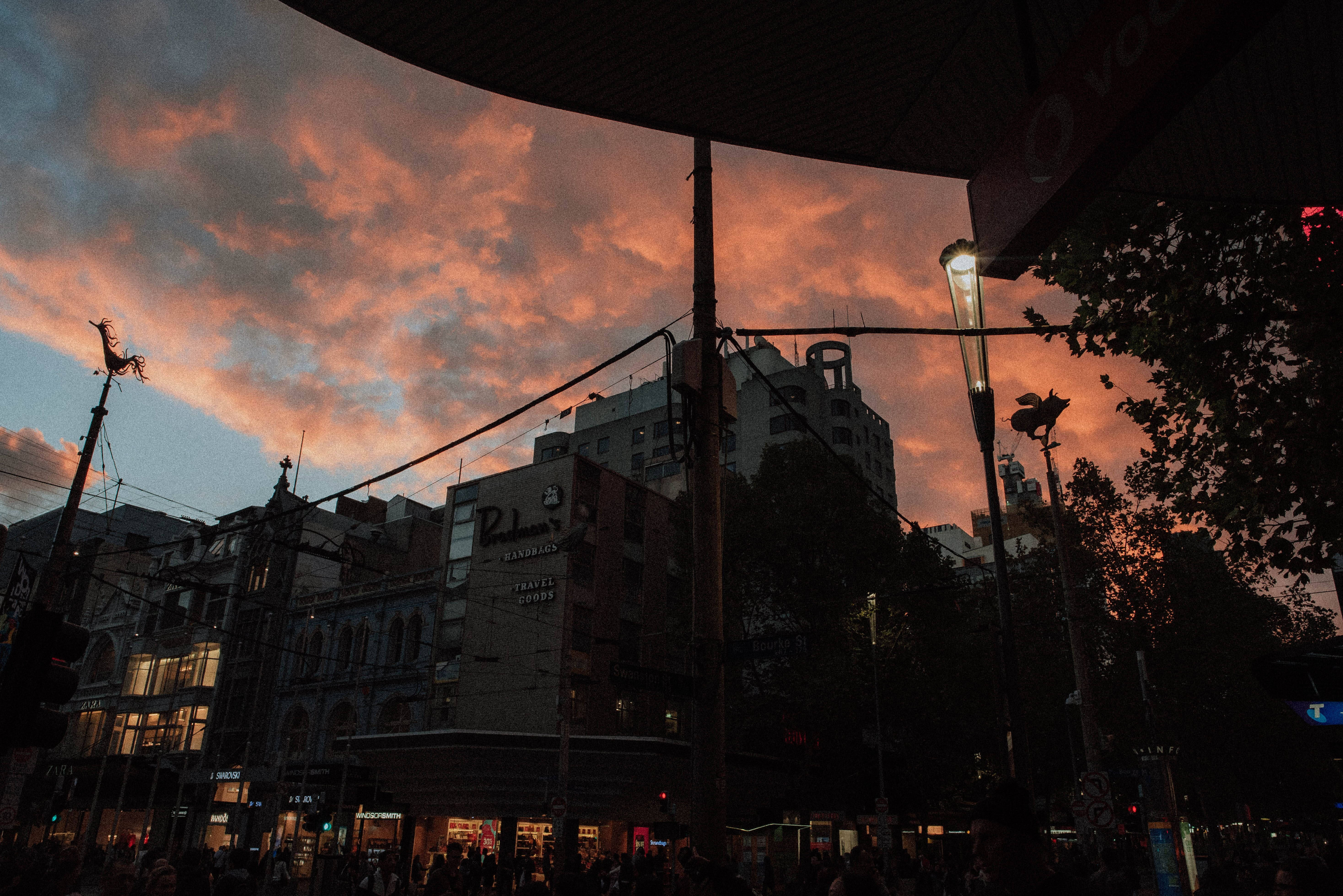Grunge Aesthetic, sunset, urban street, 5K Desktop Wallpaper
