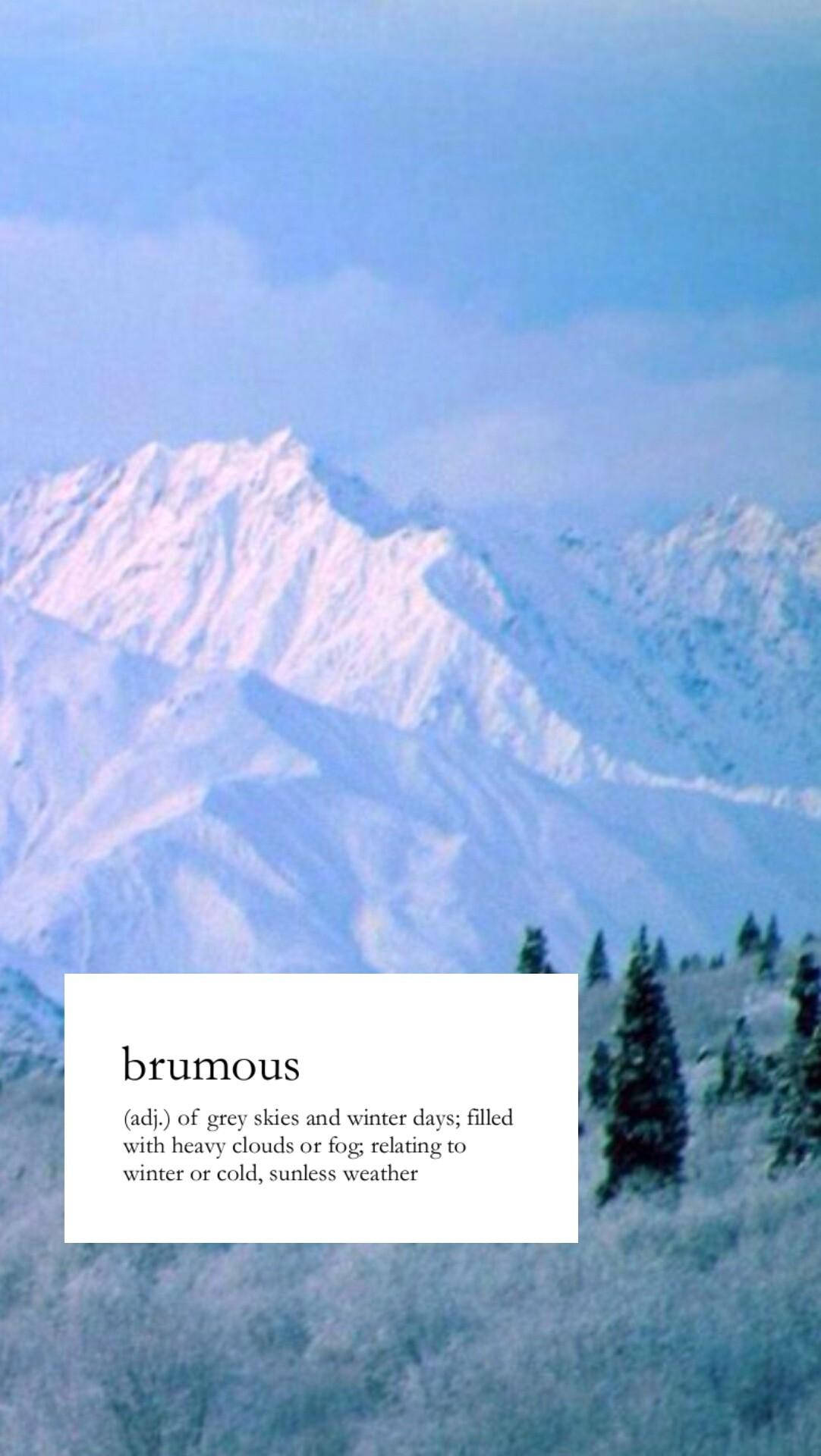 brumous sky, snow-capped mountains, heavy clouds, Full HD Phone Wallpaper