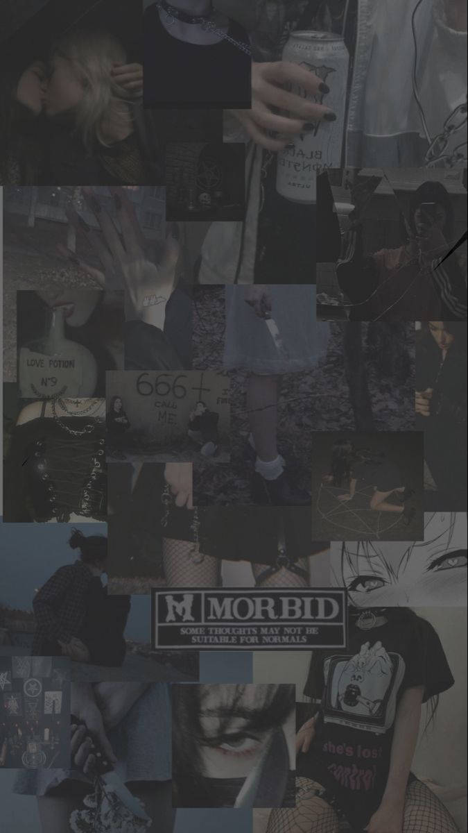grunge emo aesthetic, gothic youth culture, occult symbols, SD Phone Wallpaper