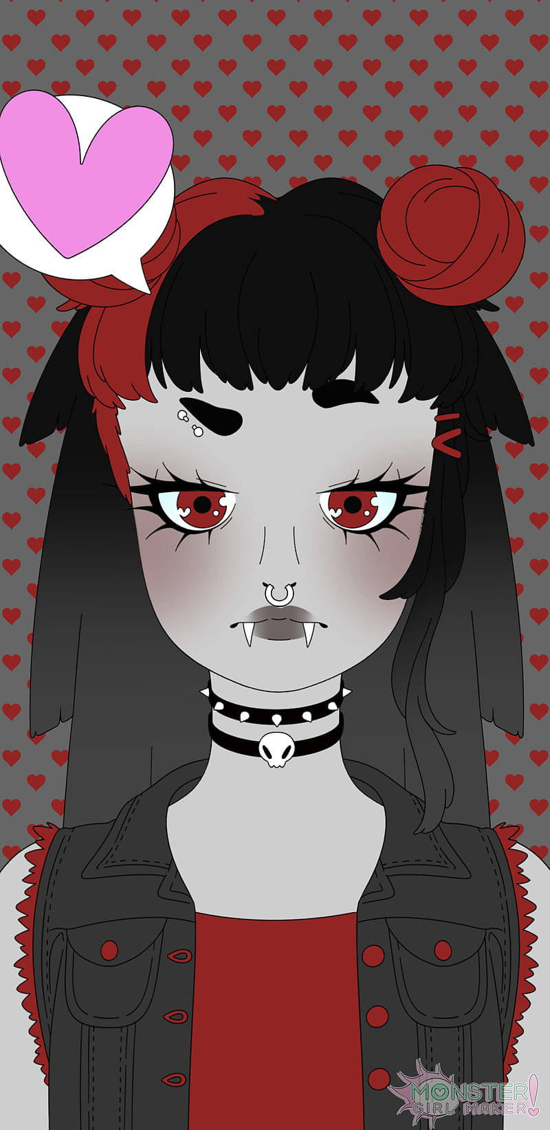 Grunge Emo Aesthetic, anime girl, red eyes, HD Phone Wallpaper
