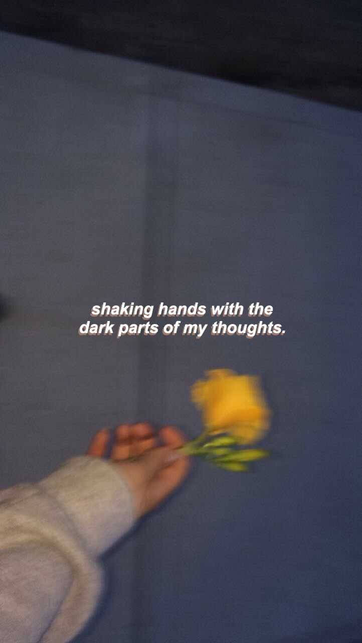 Shaking Hands Aesthetic Grunge iPhone Quote, yellow rose, dark blue wall, HD Phone Wallpaper