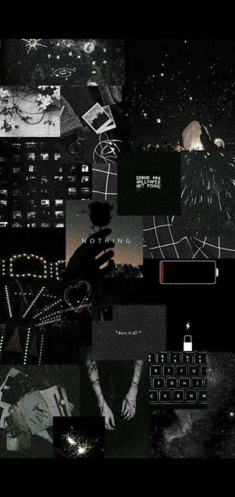 Grunge Emo Aesthetic, black, anime, HD Phone Wallpaper