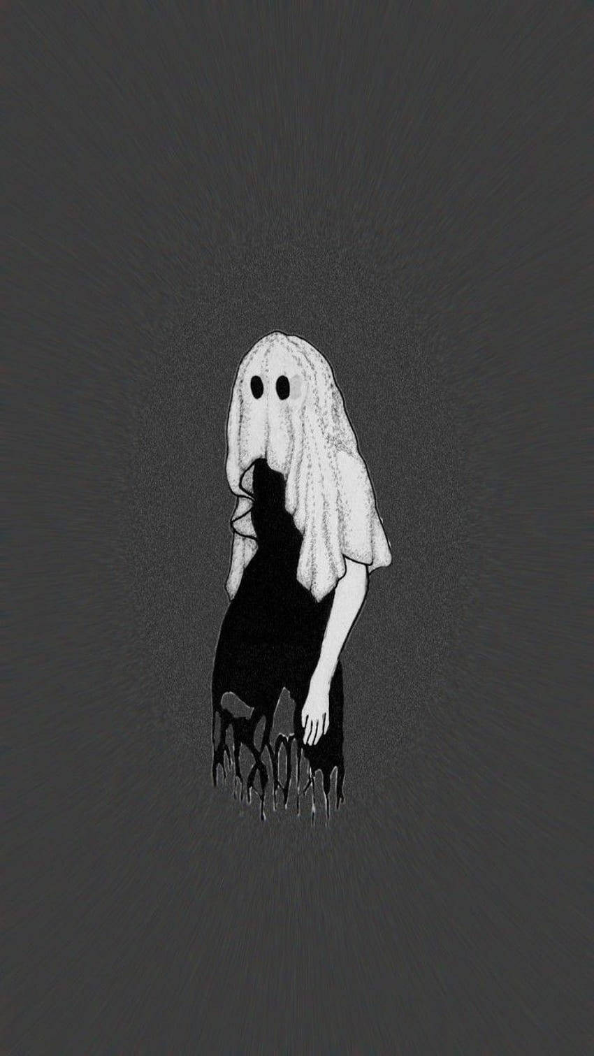 Grunge Emo Aesthetic, white sheet, black liquid, HD Phone Wallpaper