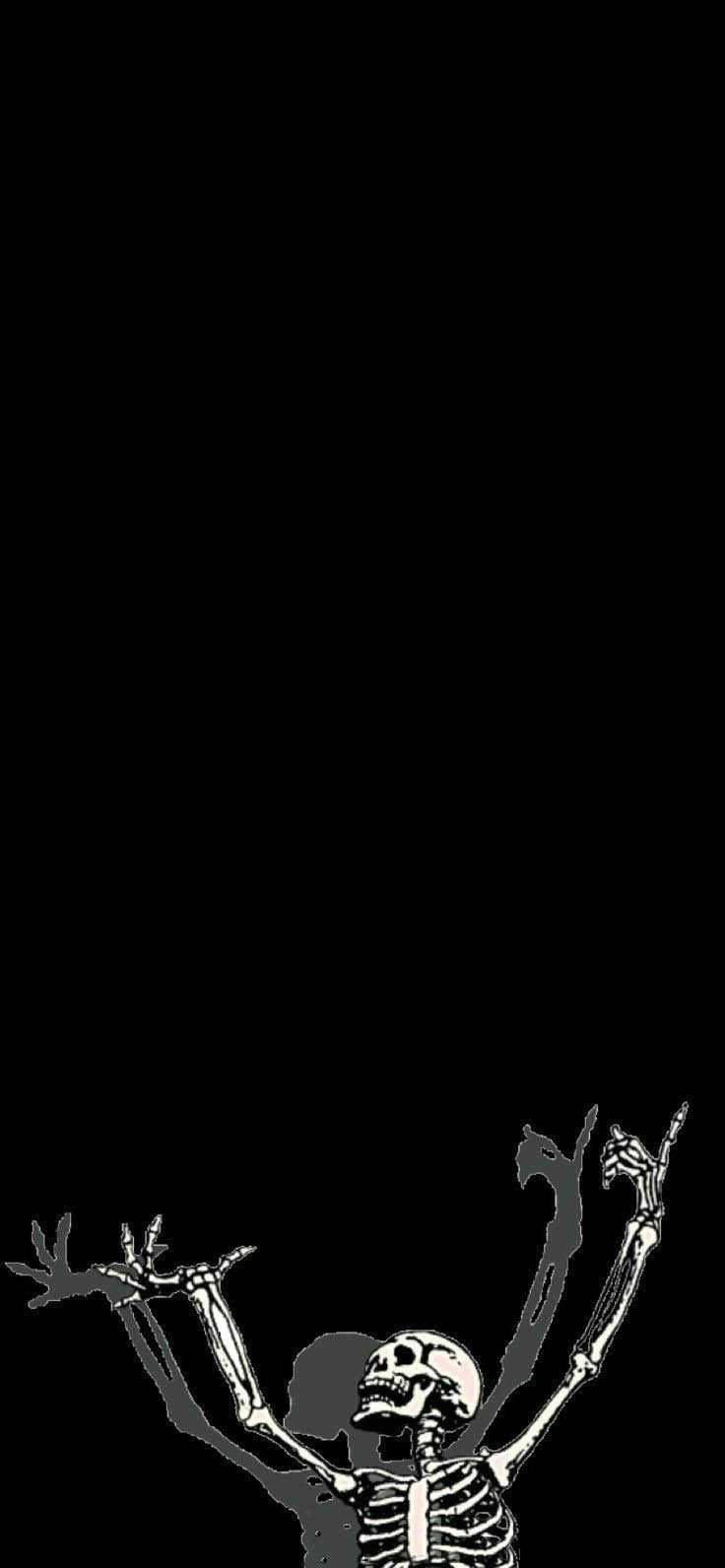 Goth Aesthetic, skeleton, white, HD Phone Wallpaper