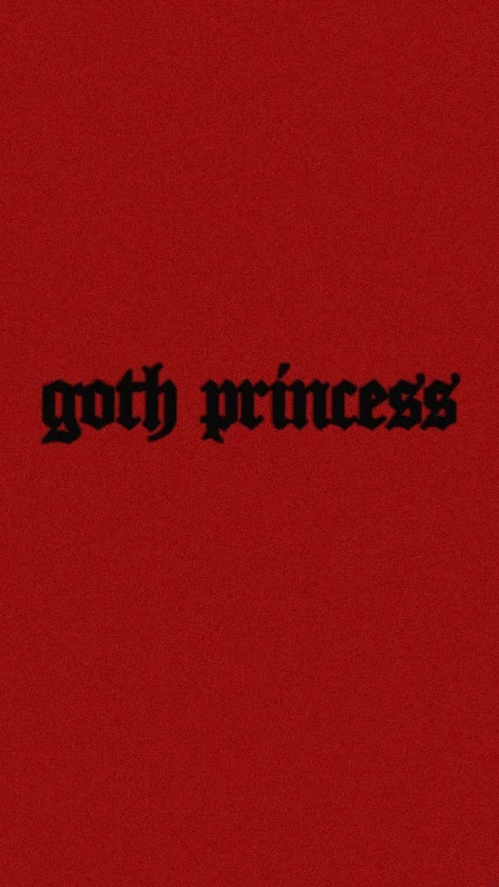 Goth Princess Text, deep red background, textured background, HD Phone Wallpaper