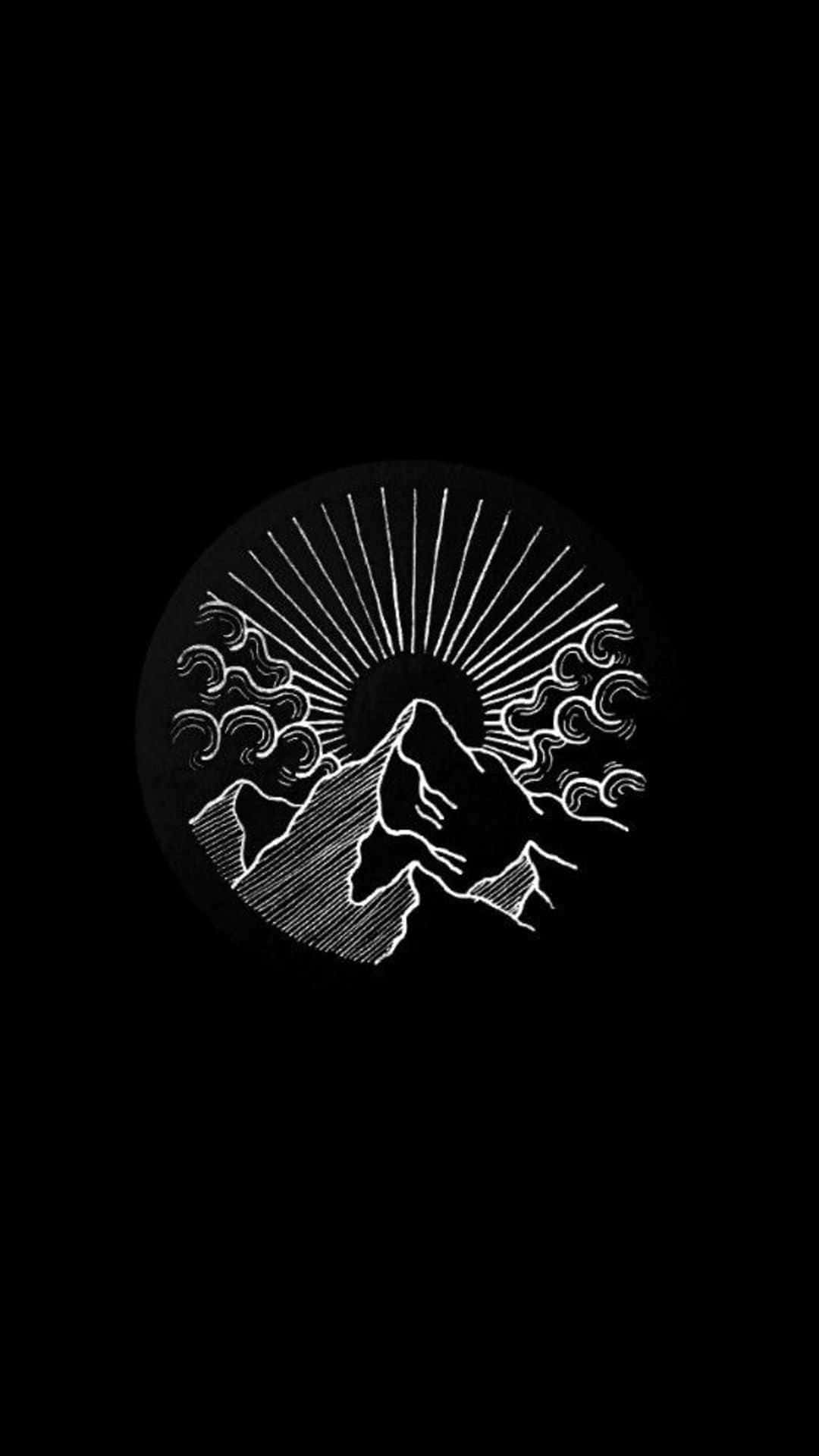 Goth Aesthetic, black background, sun rays, Full HD Phone Wallpaper