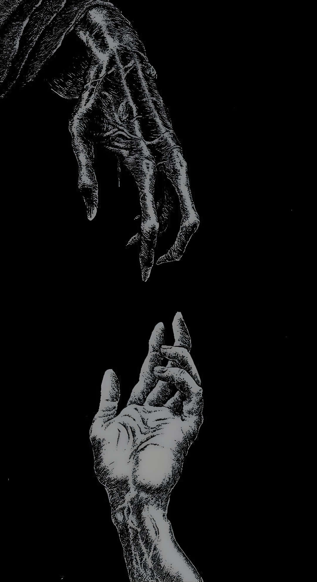 Grunge Goth, skeletal hand, human hand, Full HD Phone Wallpaper